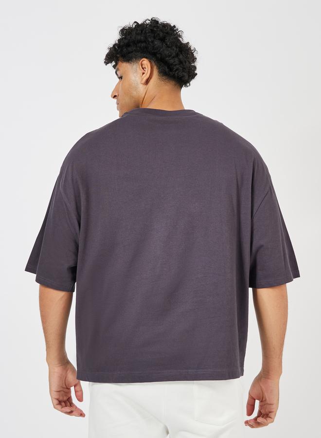 Styli Styli Chest Graphic Compact Jersey Boxy T-Shirt  - Image 4