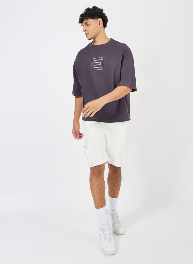 Styli Styli Chest Graphic Compact Jersey Boxy T-Shirt  - Image 2