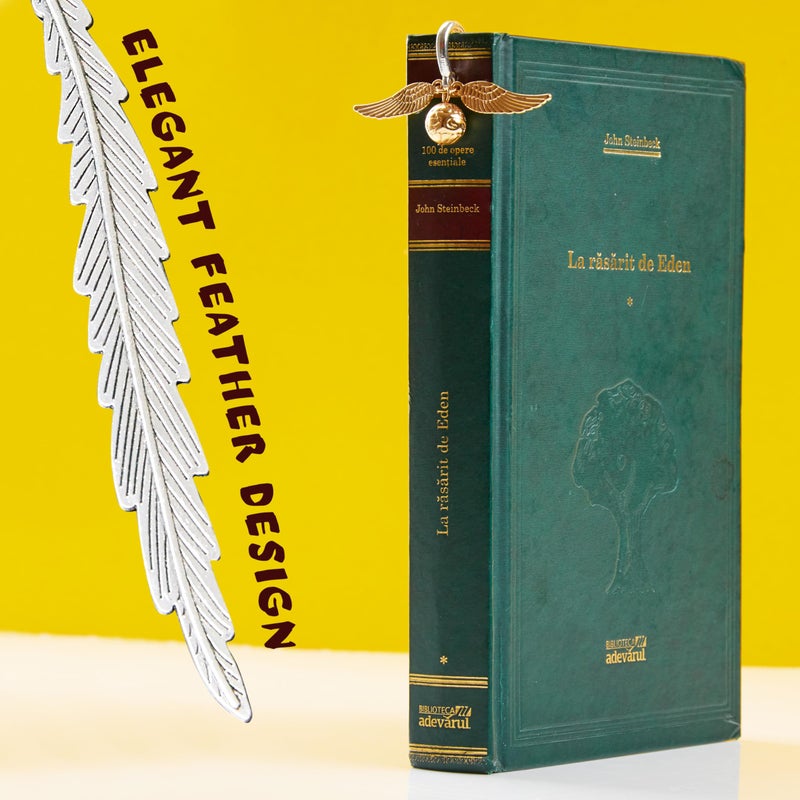 Harry Potter Metal Bookmark with Hanging Charm Golden Snitch Hogwarts Reading Gifts Christmas Stocking Stuffers Book Lovers Gift Box (Silver/Gold) - Image 5