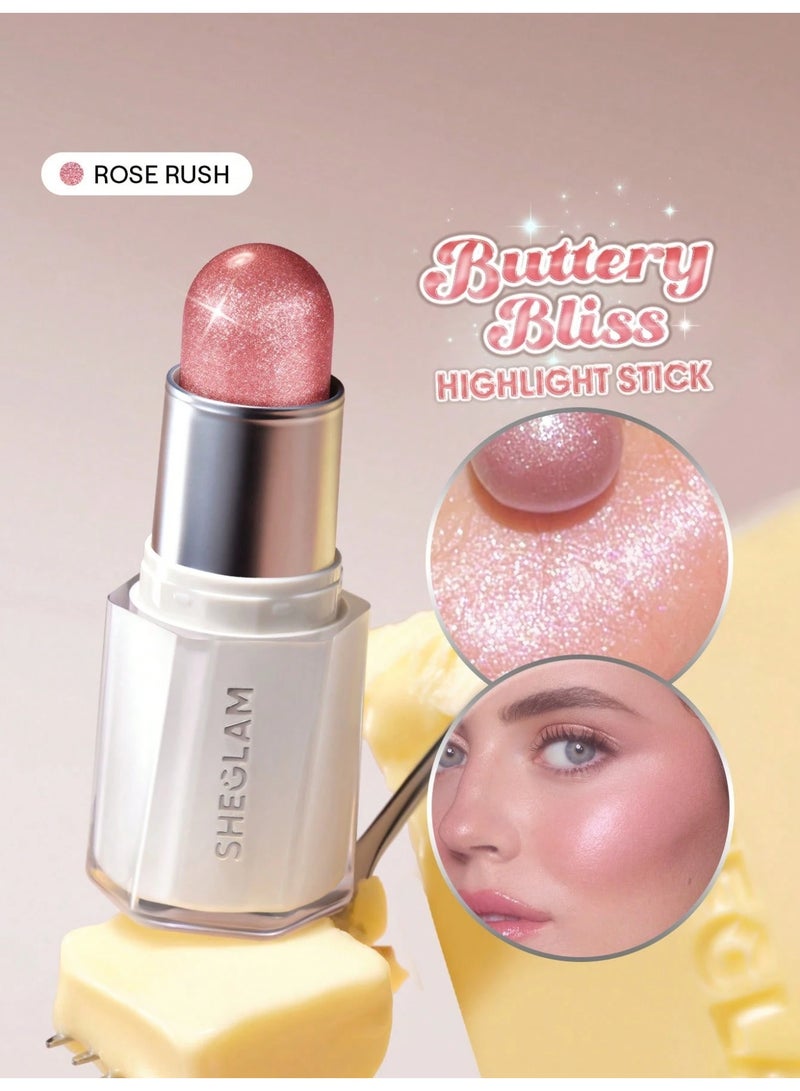 شيجلام Buttery Bling Highlight Stick-Rose Rush Rose Rush - Image 1
