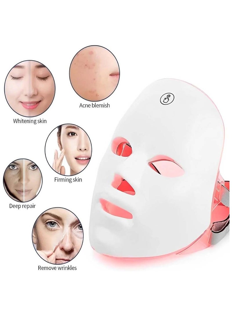 7-Color LED Light Therapy Face Mask – Anti-Aging Skin Care Device for Wrinkle Reduction  Skin Tightening - Image 2