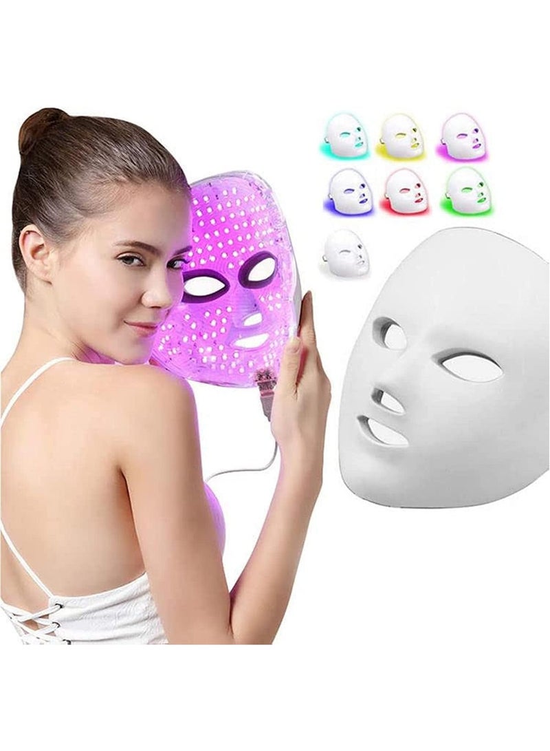 7-Color LED Light Therapy Face Mask – Anti-Aging Skin Care Device for Wrinkle Reduction  Skin Tightening - Image 1