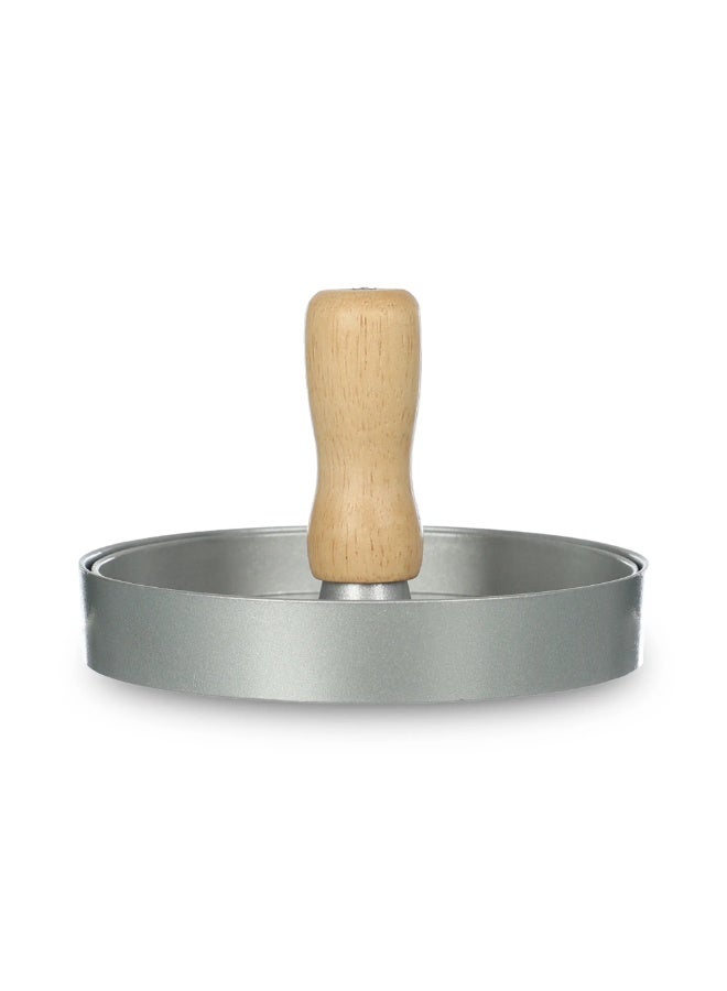Hamburger Press with Knob, Aluminum - Silver - Image 3