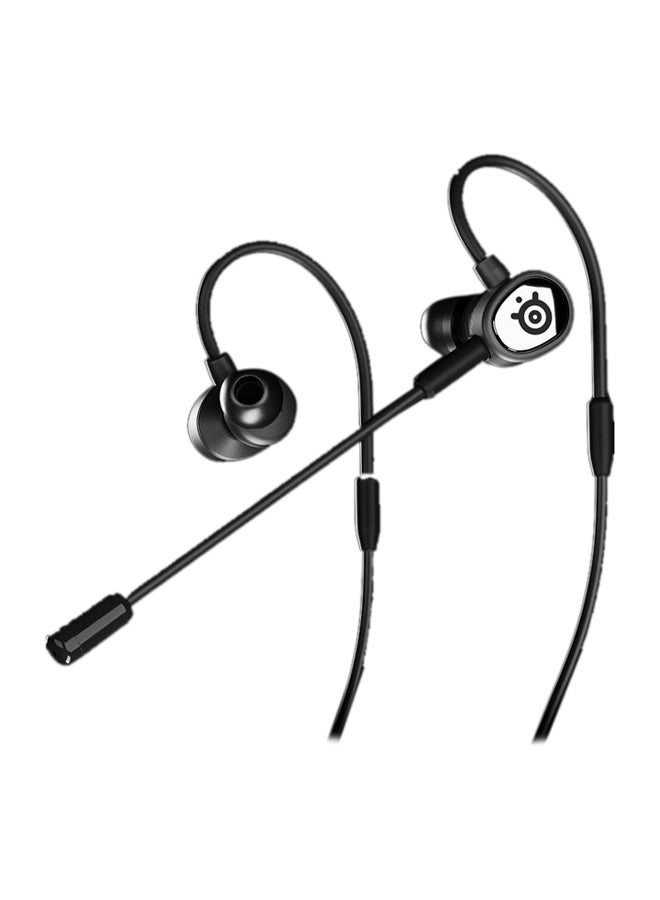 SteelSeries Tusq in-Ear Mobile Gaming Headset – Dual Microphone with Detachable Boom Mic – Ergonomic Suspension Design Earphones for Mobile - Black - Image 1