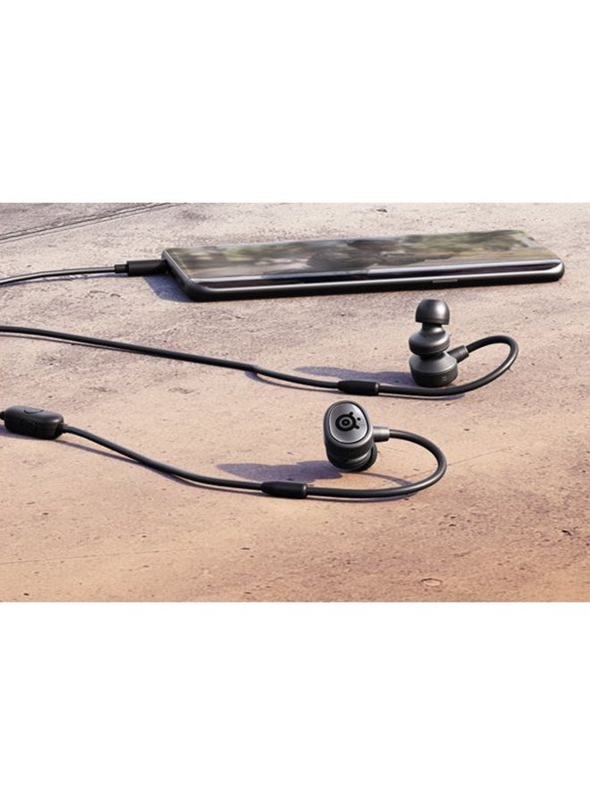 SteelSeries Tusq in-Ear Mobile Gaming Headset – Dual Microphone with Detachable Boom Mic – Ergonomic Suspension Design Earphones for Mobile - Black - Image 3
