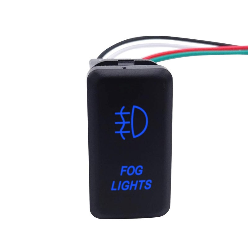 WeiSen Push Switch with Fog Lights Symbol Blue Backlight ON-Off with Connector Wire Kit Compatible with Toyota - Image 4