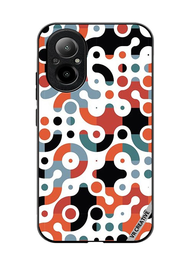 VR CREATIVE Protective Case Cover For Realme C67 4G Geomatric Pattern Design Multicolour - Image 1