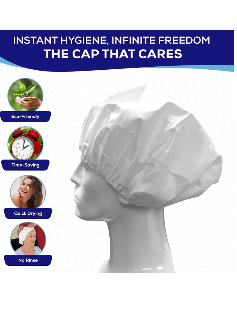 MedVance - MedVance No Rinse Shampoo Cap | Rinse Free Shower Cap that Shampoos & Conditions | PH Balanced & Hypoallergenic Waterless Hair Wash | 3 Pack - Image 1