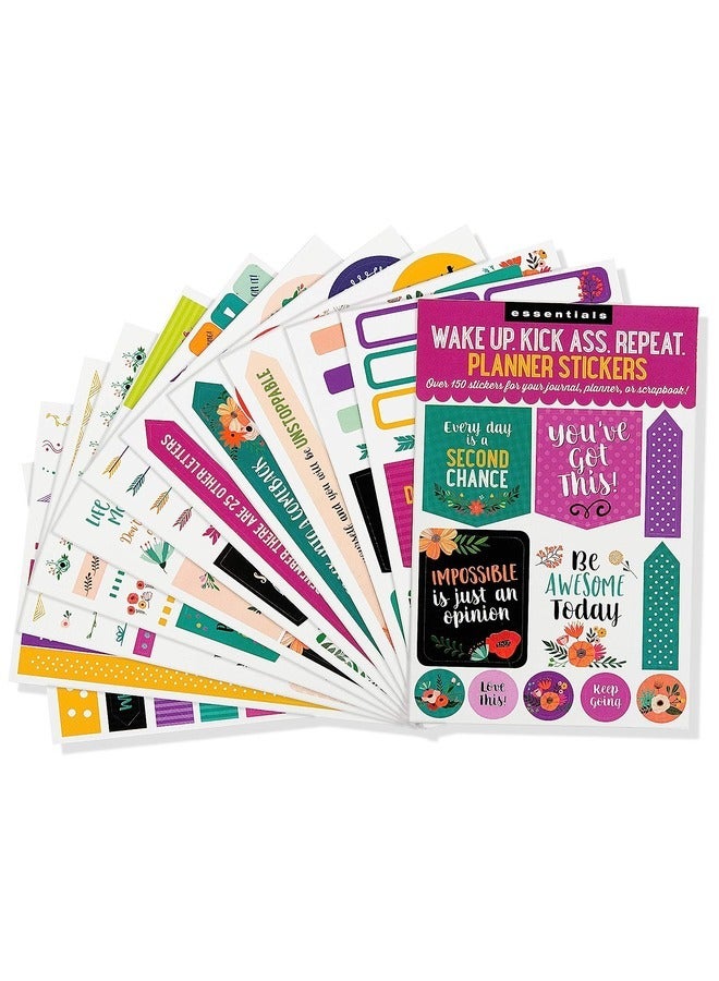 Essentials Wake Up Kick As Repeat Planner Stickers 