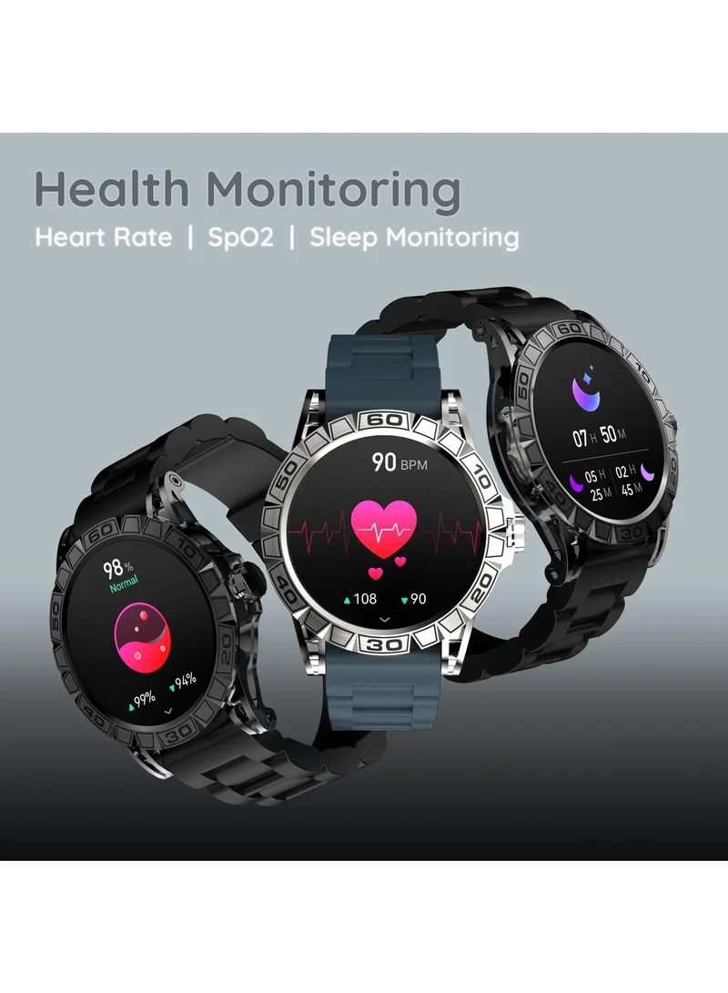 Pebble 1.39" HD Display, BT Calling, Single Time BT Connect, Health Suite, Mutisports Mode, Smart Calculator, Rugged Built, Alarm & Notification