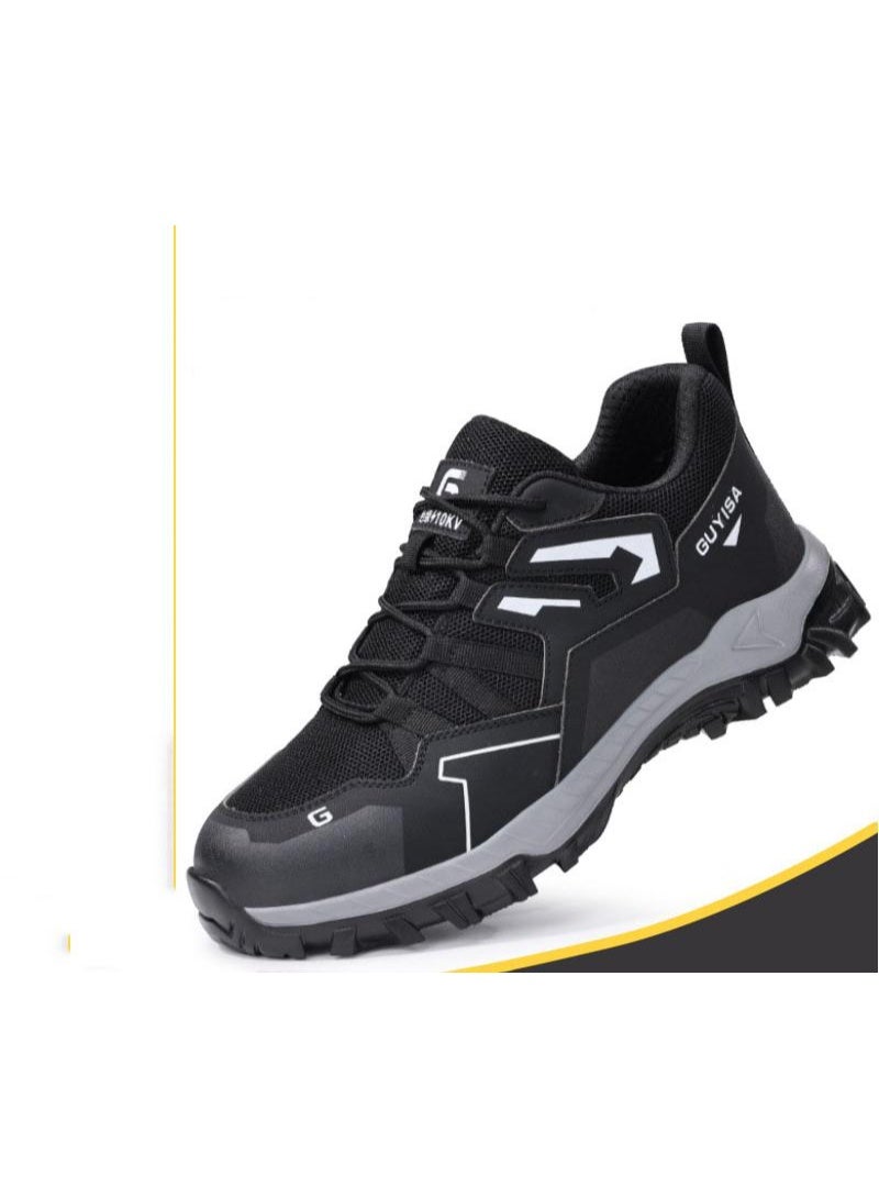 NIBEMINENT Lightweight Work Sneakers With Iron Toe Safety Boots For Men  Industrial Workshop Construction Safety Shoes Man Labor Shoes - Image 1