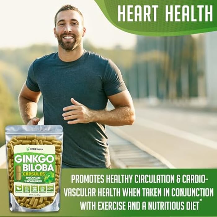 XPRS Nutra Ginkgo Biloba Capsules - Gingko Biloba Encapsulated Supplements for Cognition - Vegan Friendly Ginkoba Biloba - Immunity Boosting Ginkgo Biloba Capsules - 360 Count - Image 4