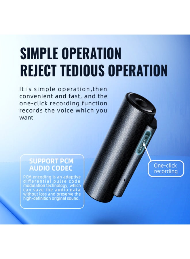 Source Q76 Strong Magnetic Adsorption Recorder Mp3ai Intelligent Professional HD Noise Reduction Voice Control Recording Pen-Color:Neutral English (200 Hours Of Recording)-Capacity:64GB - Image 2