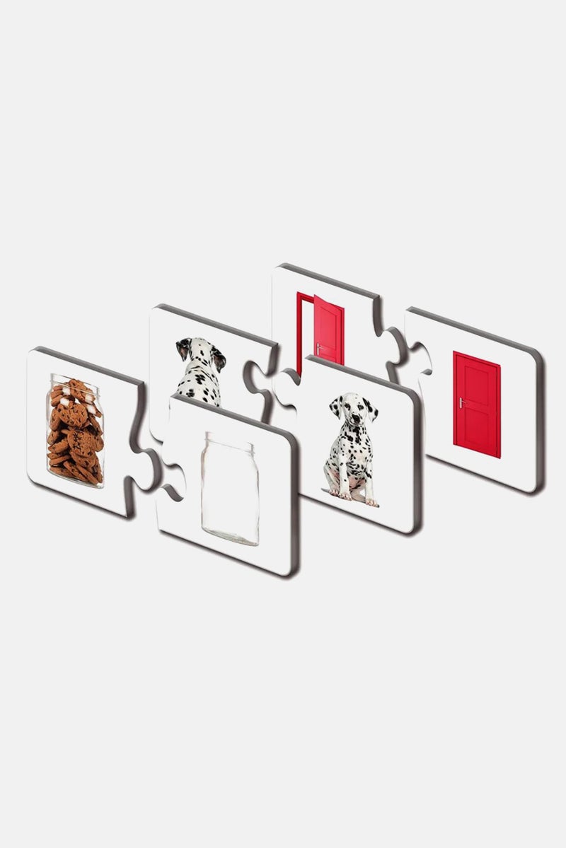 THE LEARNING JOURNEY 30 Pairs Match It Opposites Self Correcting Puzzles, White Combo  - Image 2