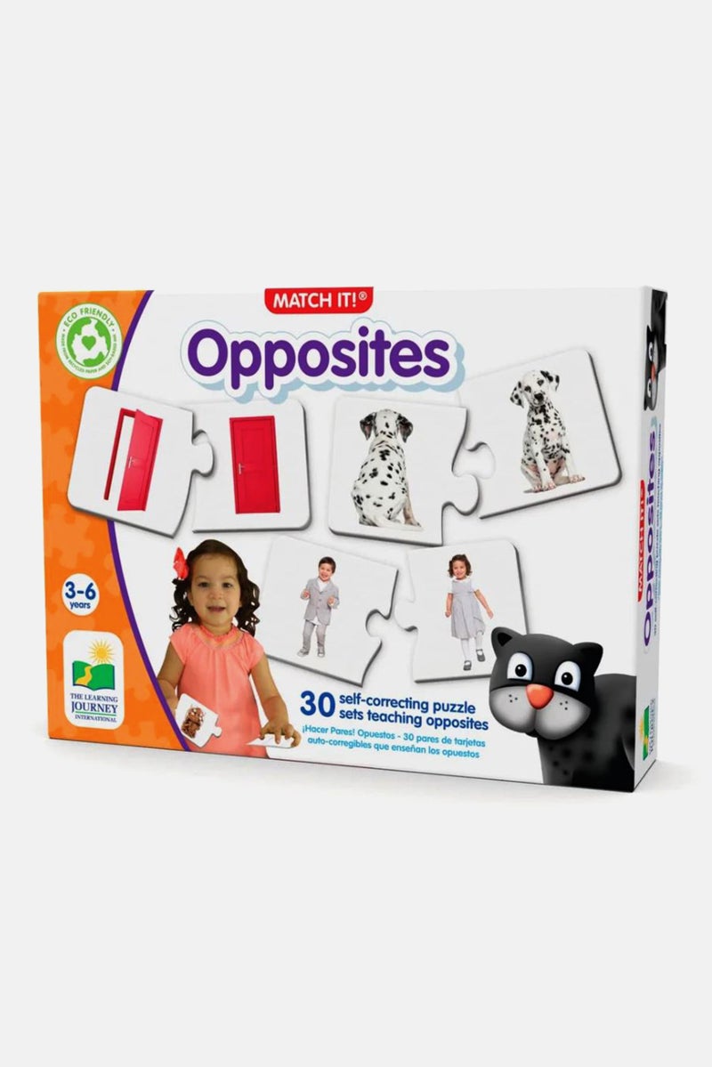 THE LEARNING JOURNEY 30 Pairs Match It Opposites Self Correcting Puzzles, White Combo  - Image 1
