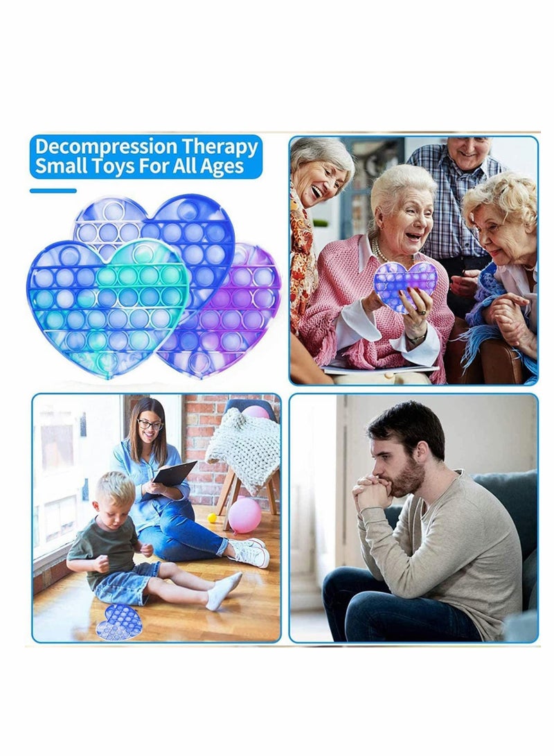 Loquat 3Pcs Tie-dye Push Pop Fidget Sensory Toy, Silicone Squeeze Sensory Tools, A Loud Side and A Quiet Side to Pop, Stress Relief and Anti-Anxiety Tools for Autism Kids and Adult - Image 5