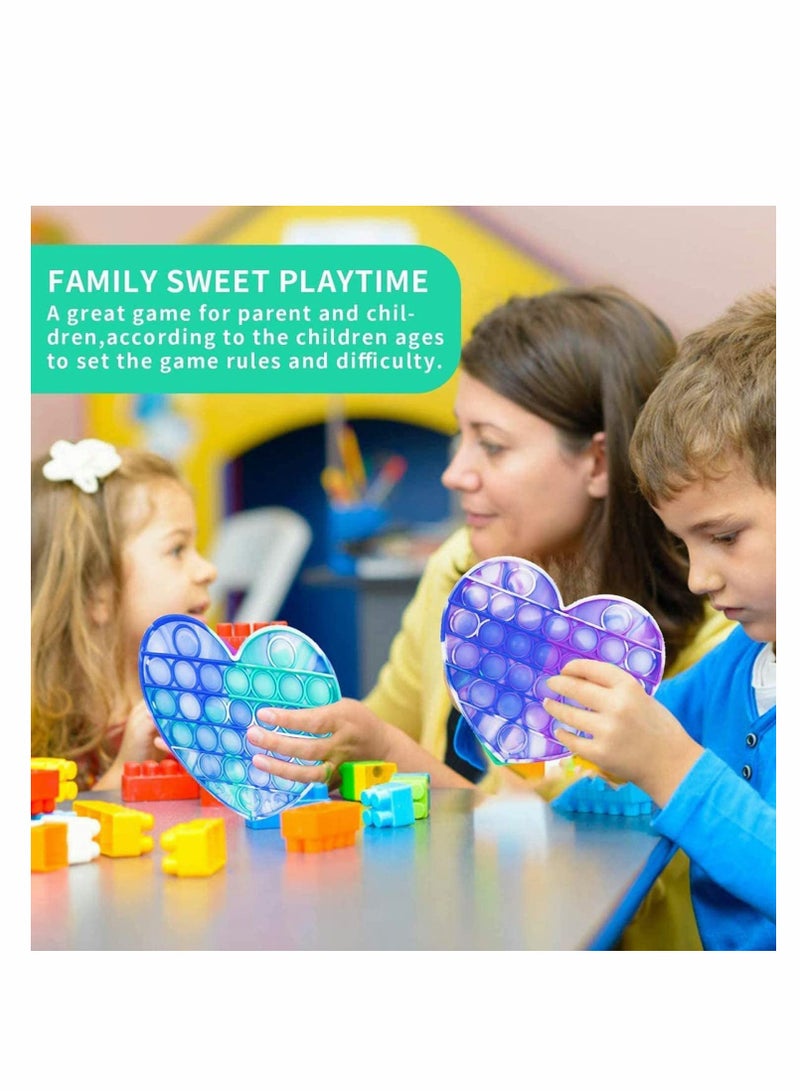 Loquat 3Pcs Tie-dye Push Pop Fidget Sensory Toy, Silicone Squeeze Sensory Tools, A Loud Side and A Quiet Side to Pop, Stress Relief and Anti-Anxiety Tools for Autism Kids and Adult - Image 3