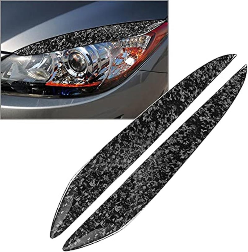 QASULER Carbon Fiber Headlight Eyelid Trim for Mazda 3 BL - Image 4