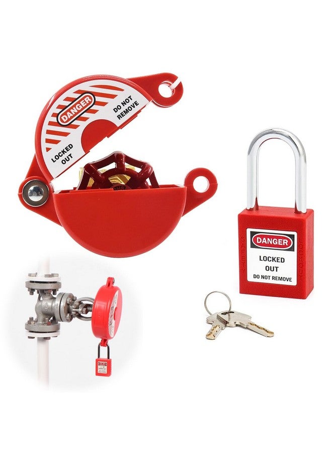 Young Dance Outdoor Faucet Locks with Safety Padlock - Water Spigot Lock, Hose Bib Lock for 1 to 2-1/2 in Dia Valve Handles, Outside Faucet Child Locks, Prevent Water Theft, Unauthorized Water Use - Image 1