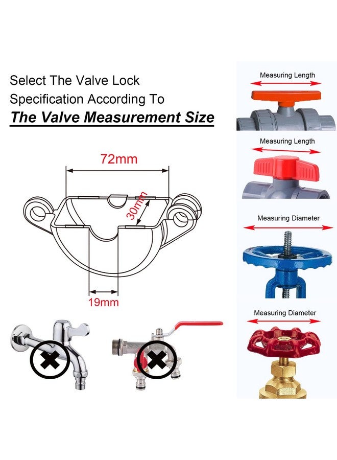 Young Dance Outdoor Faucet Locks with Safety Padlock - Water Spigot Lock, Hose Bib Lock for 1 to 2-1/2 in Dia Valve Handles, Outside Faucet Child Locks, Prevent Water Theft, Unauthorized Water Use - Image 2