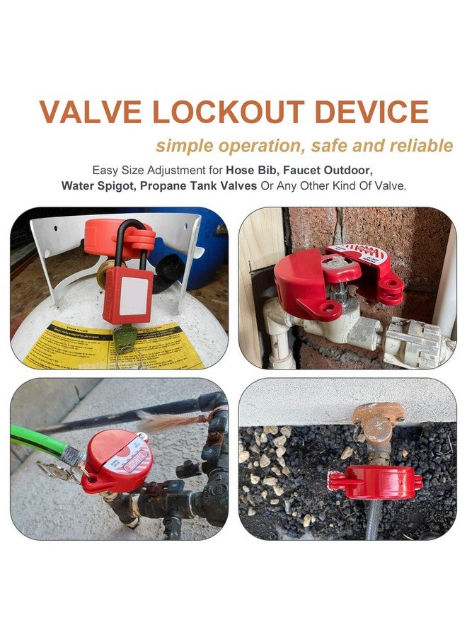 Young Dance Outdoor Faucet Locks with Safety Padlock - Water Spigot Lock, Hose Bib Lock for 1 to 2-1/2 in Dia Valve Handles, Outside Faucet Child Locks, Prevent Water Theft, Unauthorized Water Use - Image 5