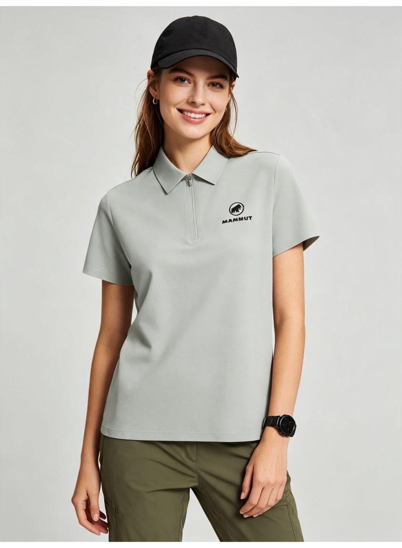 Mammut Men's and women's short-sleeved Polo shirts with half-open zippers and lapels - Image 5