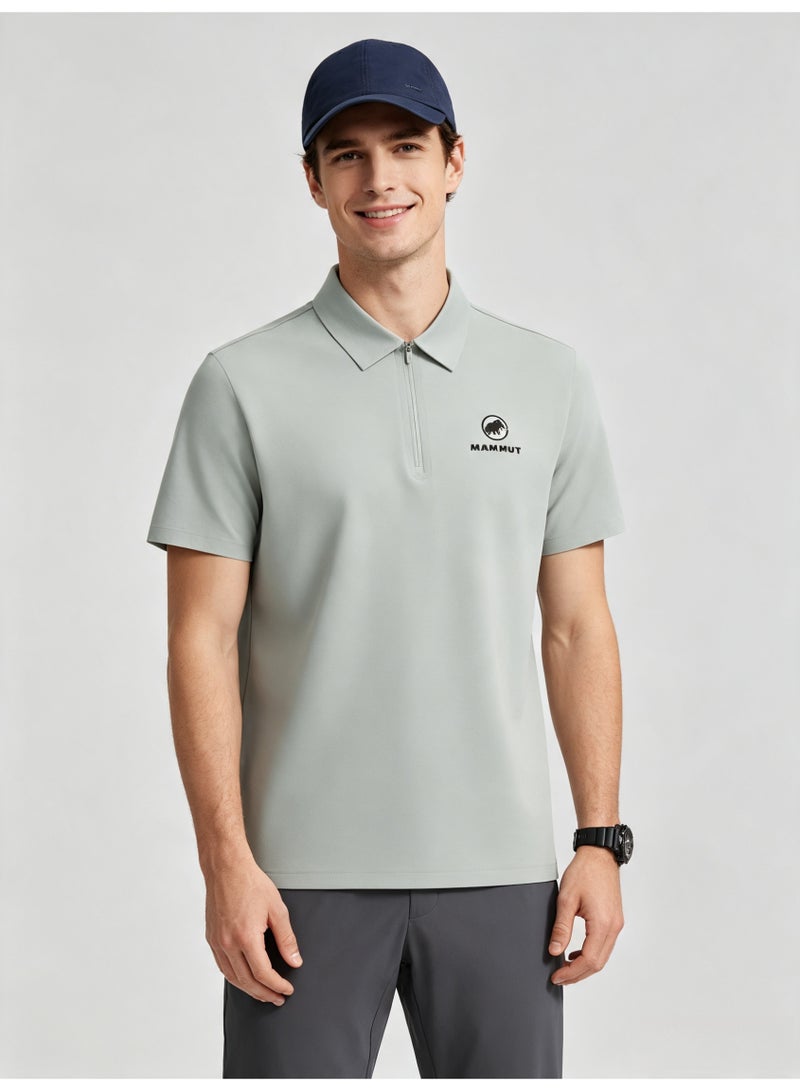 Mammut Men's and women's short-sleeved Polo shirts with half-open zippers and lapels - Image 2