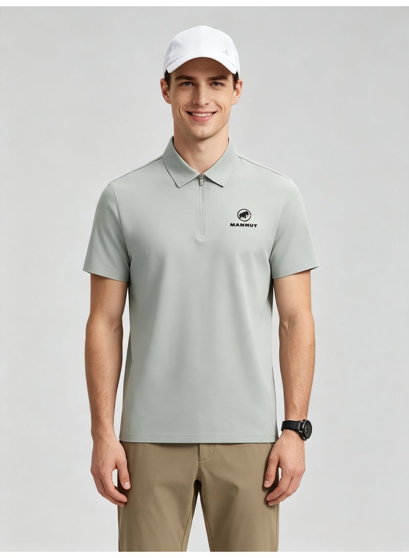 Mammut Men's and women's short-sleeved Polo shirts with half-open zippers and lapels - Image 3