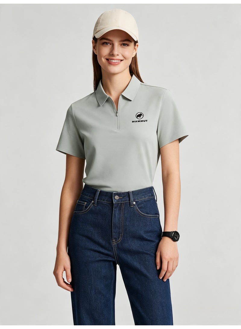 Mammut Men's and women's short-sleeved Polo shirts with half-open zippers and lapels - Image 4