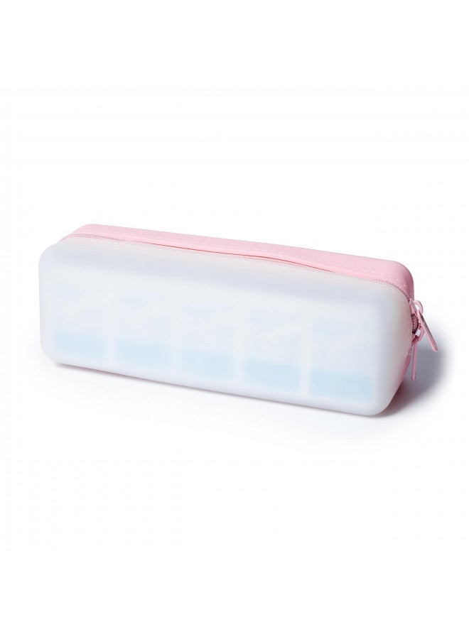 Visfresh Visfresh Disposable Daily Contact-Lens Case Organizer, Travel-Friendly, Premium Quality, Water-Resistant Silicone Case with Clearly Labeled R & L, Storage up to 30 lenses (Pink)  - Image 1