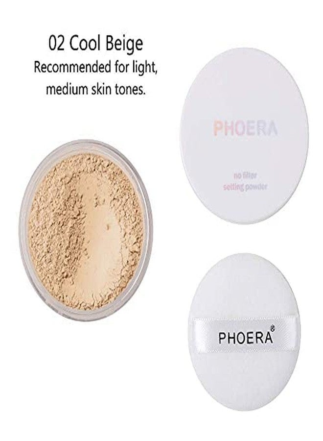 Hilareco PHOERA Foundation, Primer, Powder, Makeup Set - Kabuki Brushes, 2 Pcs Sponge (102 Nude + 104 Buff Beige) - Image 4