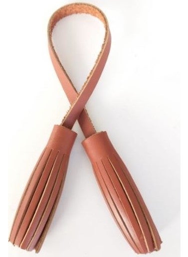 Angel Çanta Aksesuar Angel Bag Accessory Real Leather Double Flat Tassel Tan Color 