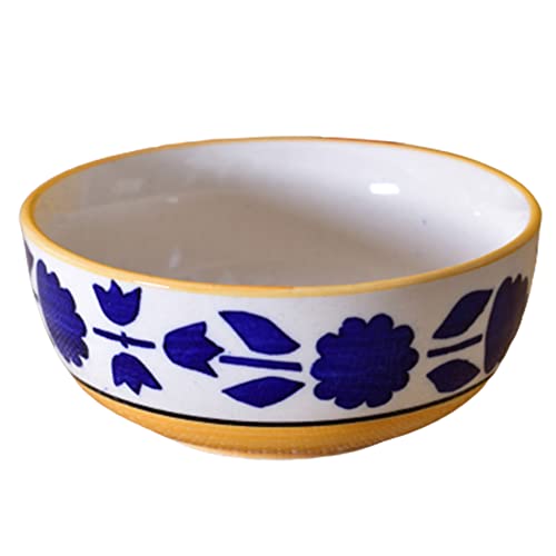 Kunhar Ceramic Serving Bowls (Yellow, 400 ml) - 2 Pieces - Image 1