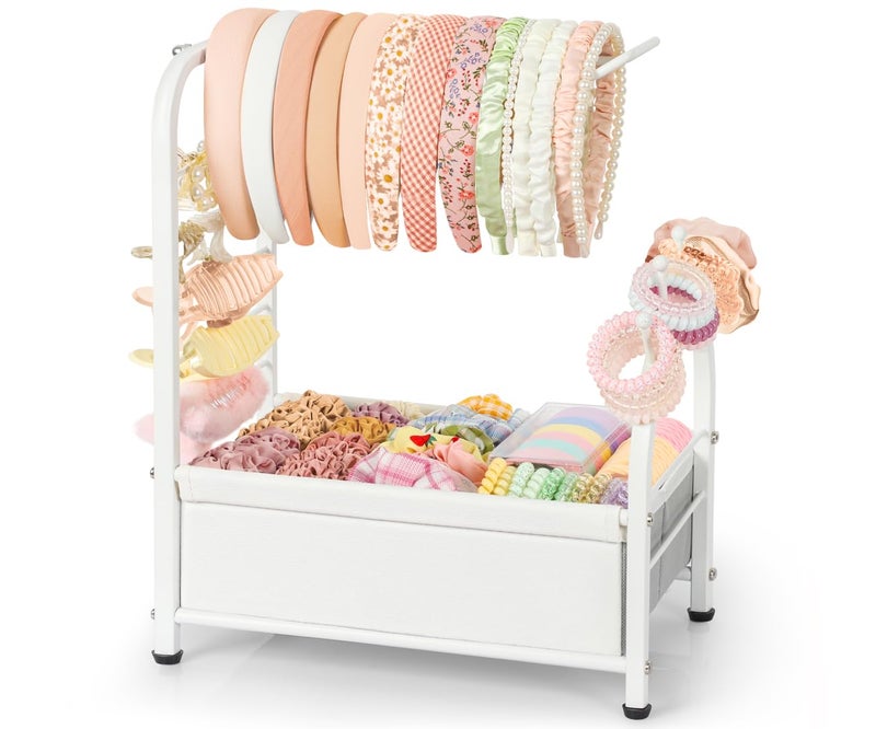 Keebofly Headband Holder Stand - Versatile Organizer for Scrunchies, Bows & Claw Clips - Compact Hair Accessories Storage for Girls, Women, Babies - Image 1
