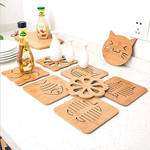 SHIDHMI SHIDHAMI Wooden Coasters Set of 6,Eco-Friendly Drink Coasters for Glass & Candle Decorative Coasters Winter Coffee Cup for Drinking Glasses, Tabletop Protection for Any Table Type - Image 2