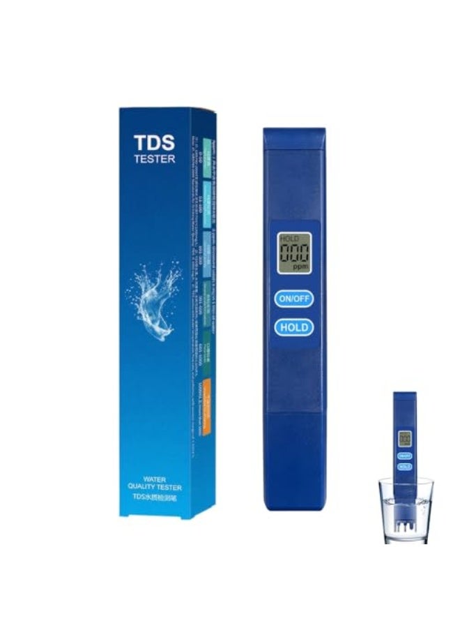 Generic مقياس تي دي اس، جهاز اختبار المياه الرقمي TDS مع نطاق قياس 0-9990 جزء في الدقيقة، اختبار جودة المياه الرقمي للزراعة واحواض السمك وحمامات السباحة ومياه الشرب المنزلية  - Image 1