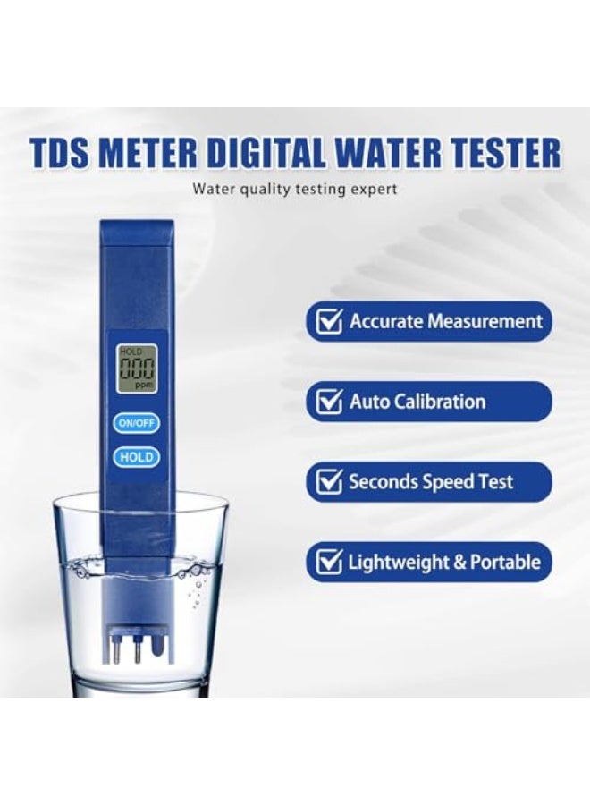 Generic مقياس تي دي اس، جهاز اختبار المياه الرقمي TDS مع نطاق قياس 0-9990 جزء في الدقيقة، اختبار جودة المياه الرقمي للزراعة واحواض السمك وحمامات السباحة ومياه الشرب المنزلية  - Image 4