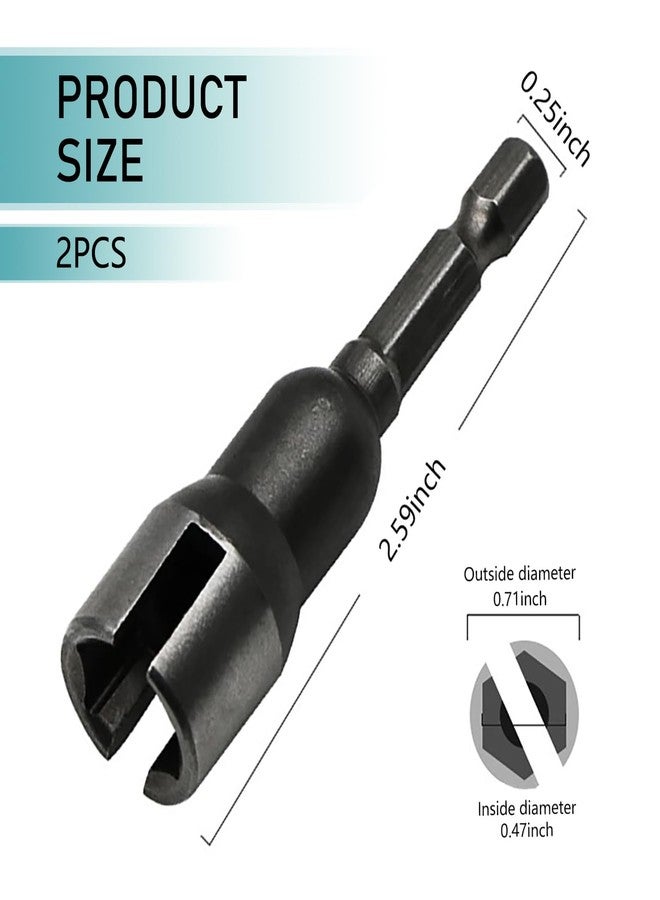 GRANDI Power Wing Nut Driver Set, Hex Shank Nut Disassembly Tools for Panel Nuts Bolts C Hook Screws Eye, Wing Slotting Socket Wrench, Universal for Most Cars Trucks (Black #2.5 In Height) - Image 2