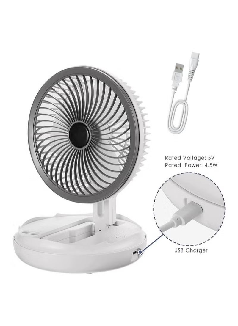 ASIV 4000mah Portable Fan, USB Charging Small Fan 4-Speed, Air Circulator And Foldable Silent Personal Fan  - Image 3