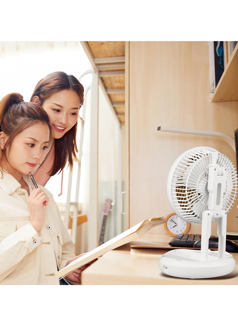 ASIV 4000mah Portable Fan, USB Charging Small Fan 4-Speed, Air Circulator And Foldable Silent Personal Fan  - Image 4