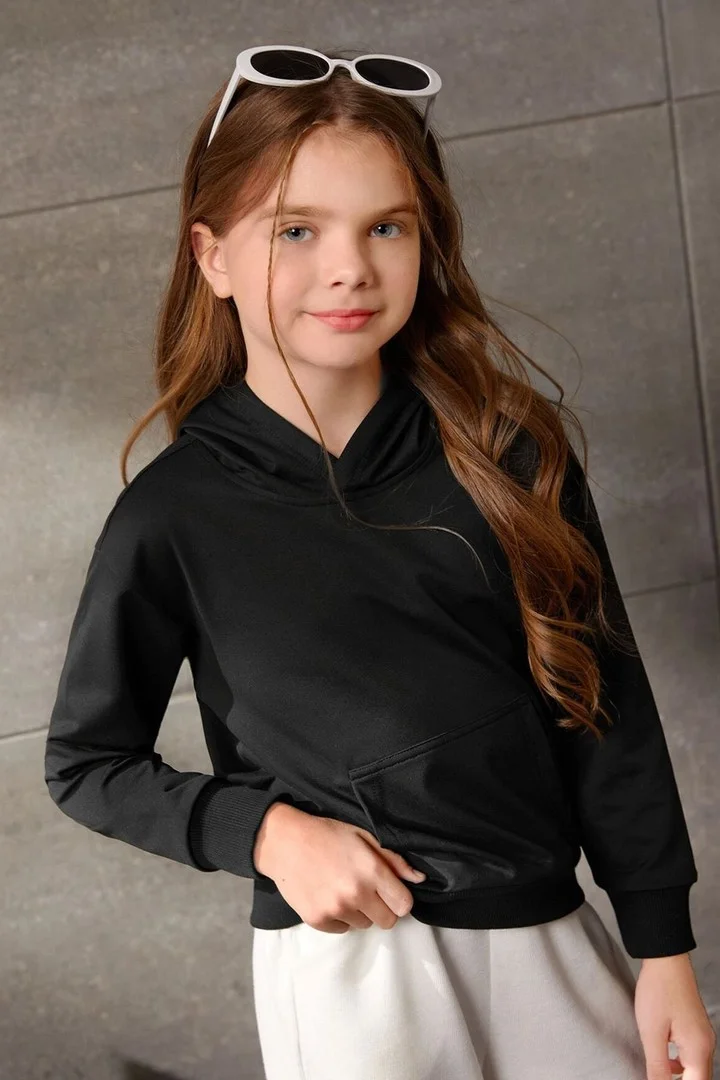 ONLYTRENDWEAR Kids Drawing Butterflies Printed Sweatshirt 3-4 Years Old Black