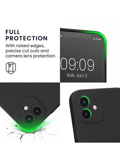 Case Up Compatible with iPhone 12 6.1 Inch Case, Premium Liquid Silicone [Camera Protection] [Soft Anti-Scratch Microfiber Lining] Shockproof Protective Slim Phone Cover for iPhone 12, Black  - Image 2