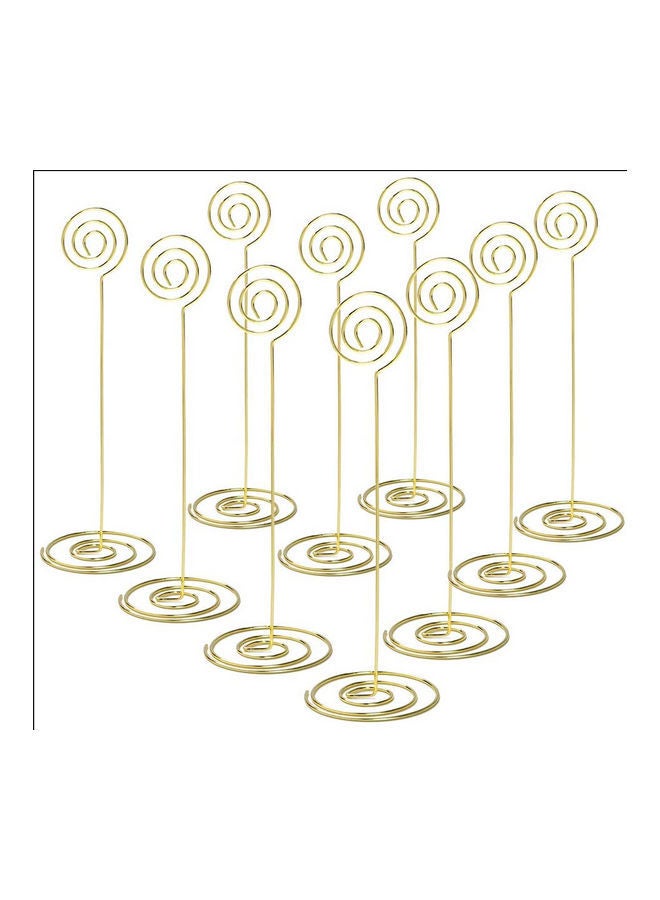 NIBEMINENT 10-Piece Place Card Holders Gold - Image 1