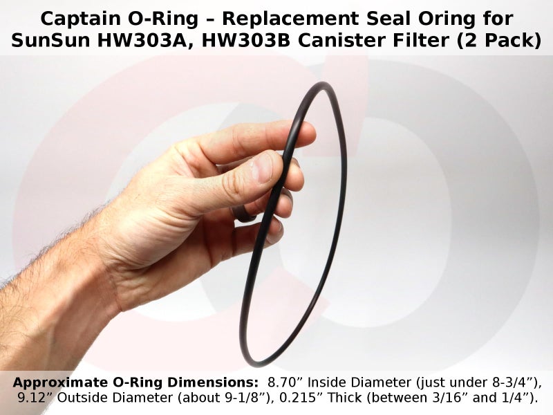 Captain O-Ring – Replacement Seal Oring for SunSun HW303A, HW303B Canister Filter (2 Pack) - Image 4