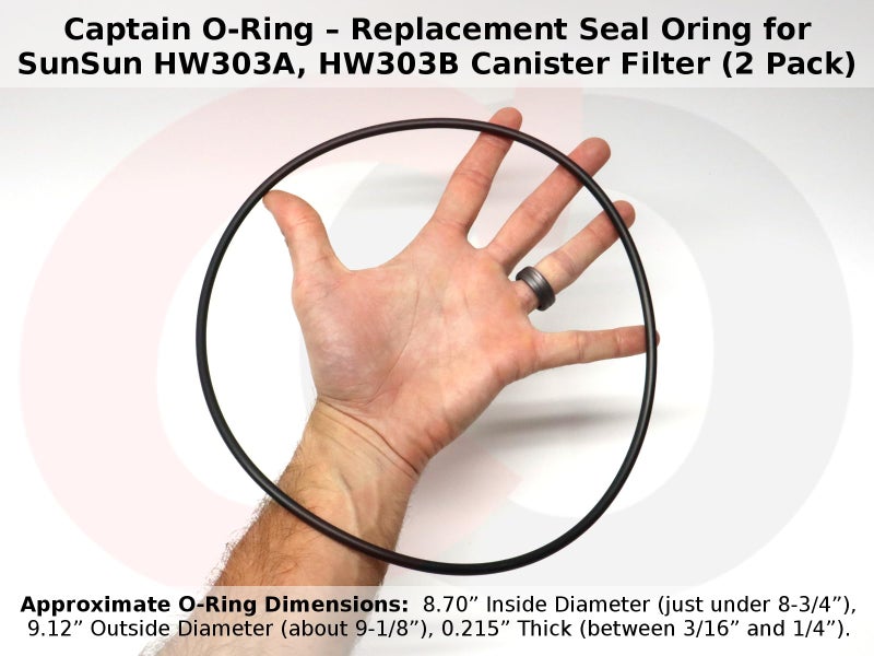 Captain O-Ring – Replacement Seal Oring for SunSun HW303A, HW303B Canister Filter (2 Pack) - Image 3