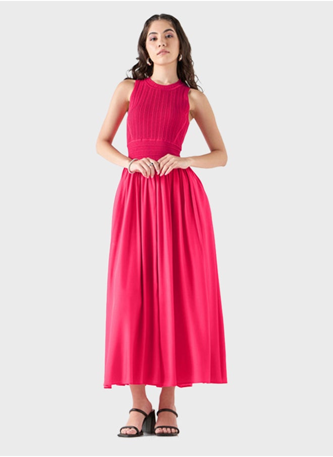 2Xtremz - Textured Crew Neck Dress - Image 1