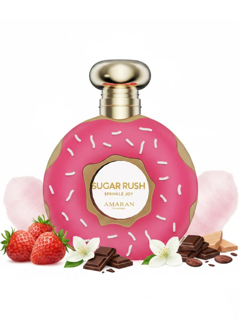 AMARAN Sugar Rush Sprinkle Joy Amaran Eau de Parfum EDP 100ml for Women | Sweet Fruity Floral Perfume | Long-Lasting Luxury Fragrance - Image 2