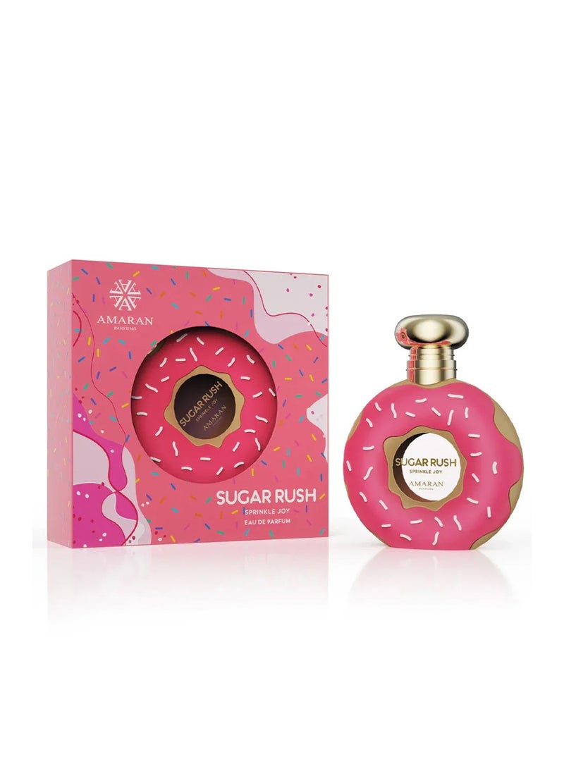 AMARAN Sugar Rush Sprinkle Joy Amaran Eau de Parfum EDP 100ml for Women | Sweet Fruity Floral Perfume | Long-Lasting Luxury Fragrance - Image 3