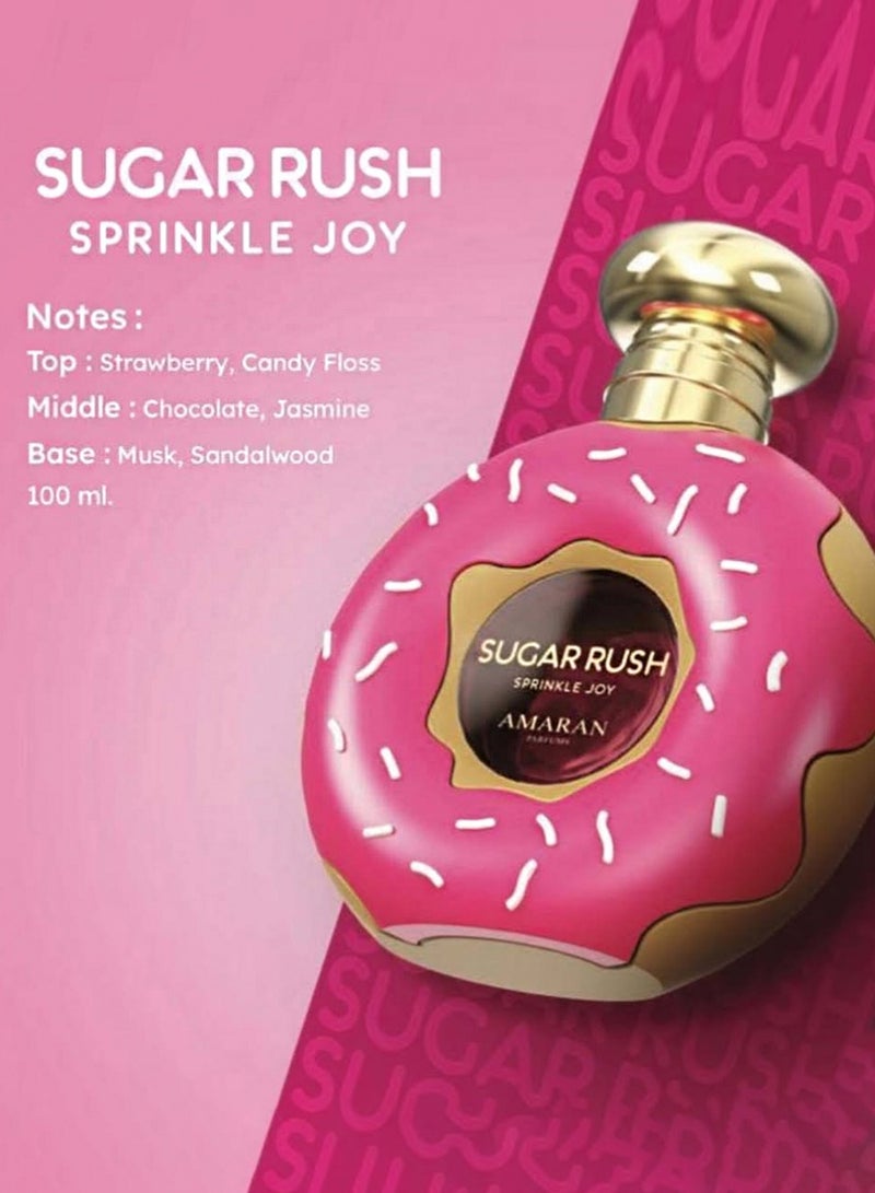 AMARAN Sugar Rush Sprinkle Joy Amaran Eau de Parfum EDP 100ml for Women | Sweet Fruity Floral Perfume | Long-Lasting Luxury Fragrance - Image 5