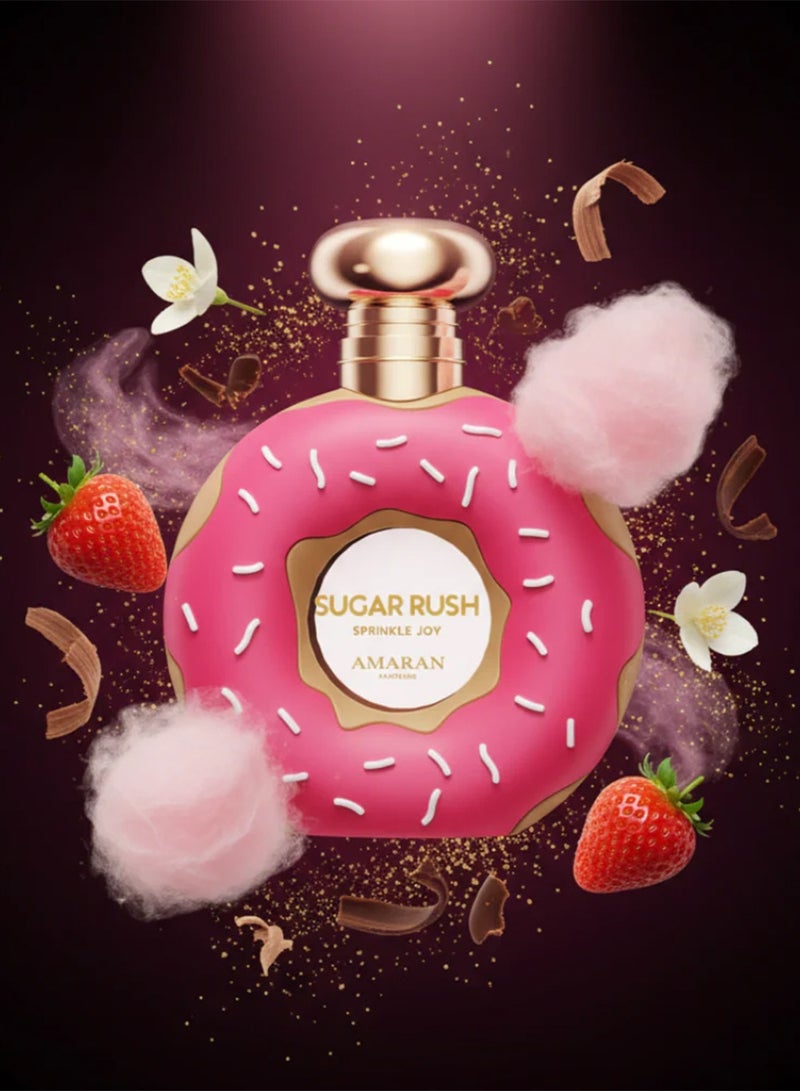 AMARAN Sugar Rush Sprinkle Joy Amaran Eau de Parfum EDP 100ml for Women | Sweet Fruity Floral Perfume | Long-Lasting Luxury Fragrance - Image 1